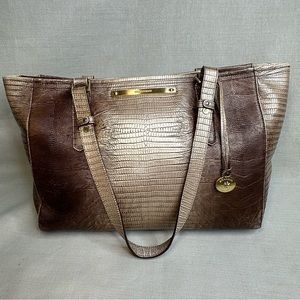 Brahmin brown bronze Asher handbag